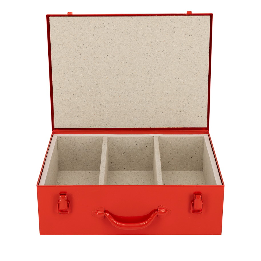 LFS-02-2-G LiPo Firesafe mit 2 quer Trennungen mit Griffen 450 x 380 x 135